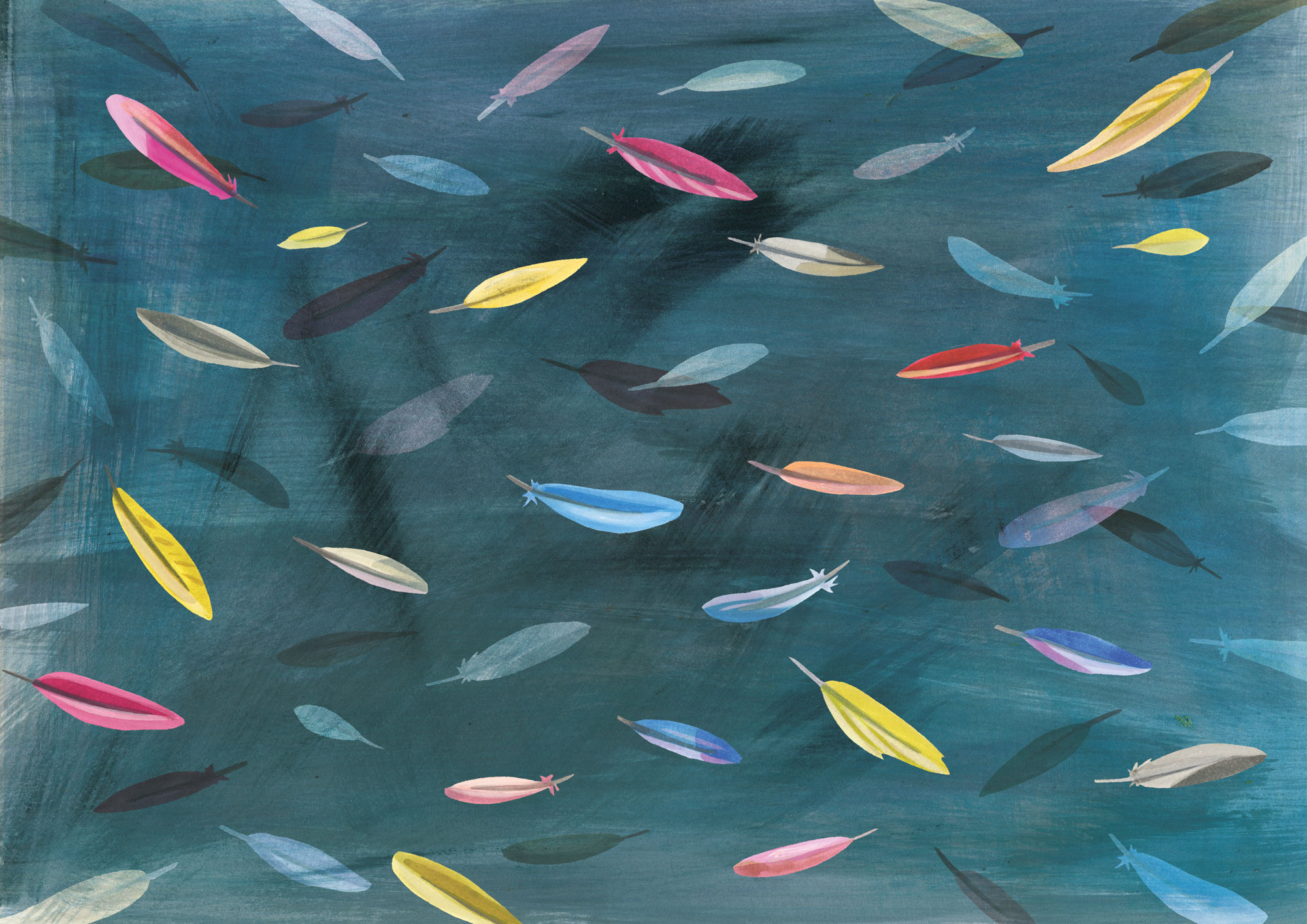 Leonie lernt fliegen - Vorsatzpapier / Leonie learns to fly - book end paper